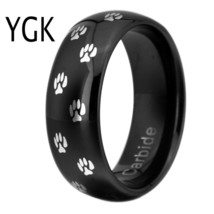 New Fashion Jewelry Tungsten Ring for Women Men 8mm Black Color Classic Wedding  - £29.27 GBP