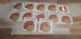 Lot of 18 Spritz Happy Turkey Day Thanksgiving 2-Ply Lunch Napkins 240 Count - £10.55 GBP