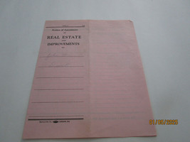 NOTICE OF ASSESMENT REALESTATE  PERRY TOWNSHIP  1928 JOHN M DUNK EPHEMERA - $25.00