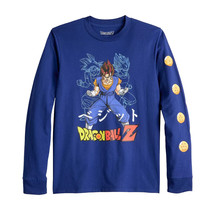 NEW Boys Dragonball Z Graphic Tee sz S-XL blue long sleeve t-shirt DBZ Goku - £11.94 GBP