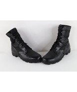 Vintage 80s USGI Military Mens 8.5 W Distressed Leather Combat Boots Bla... - $2,007.97 MXN