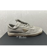 New Prada Men’s Gray Leather Downtown Sneakers Shoes  US 8.5 / UK 7.5 $1120 - $12,824.77 MXN