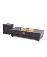 60-inch Stone Outdoor Gas Fire Pit Table w/ Rain Cover, Patio Heater - $992.18 CAD