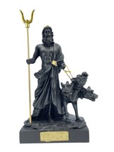 Hades Pluto Greek God of Underworld &amp; Cerberus Miniature Statue Figurine 5.1 in - £29.89 GBP