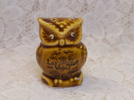Las Vegas Souvenir Owl Single Ceramic Salt or Pepper Shaker FREE SHIPPING - £9.73 GBP
