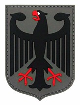 German Eagle Shield Military Patch [3.0 inch - Hook Fastener - PVC Rubber -GP2] - $8.95