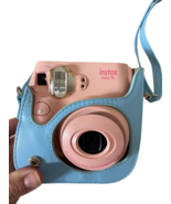 Fujifilm Instax Mini 7s Camera Pink in Blue Crossbody Bag Case UNTESTED ... - $18.49