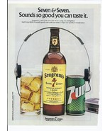1981 Seagram&#39;s 7 Seven Crown Whisky Print Ad 7 up Vintage 8.5&quot; x 11&quot; - $20.06