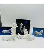 Vintage Avon Nativity Collectibles White Bisque Porcelain 5 Piece Figuri... - £47.79 GBP