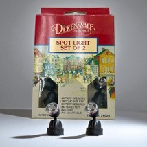 Dickensvale Lemax Spot Light Set of 2 #24028 in Box CHRISTMAS Village  - $184.40 MXN