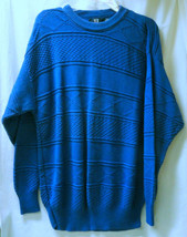 Mens Sweater M Medium 38-40 Blue Acrylic Crew Neck Novelty Knit PGA TOUR Golf - £17.72 GBP