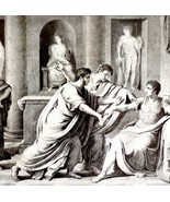 Pompey Made Dictator Of Rome 1913 Caesar Plate Print 2 Page History DWAA16 - $39.99