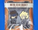 Metal Gear Solid 2 MGS Solid Snake &amp; Raiden Enamel Pin Figure Set - £22.97 GBP