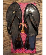 NEW Tory Burch Patent Leather Flip Flop Sandals Tortoise Shell Size 9.5 NIB - £130.53 GBP