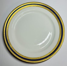 HC France Limoges “Old Abbey” Blue And Gold Rim Plate 7.5” D - £15.31 GBP