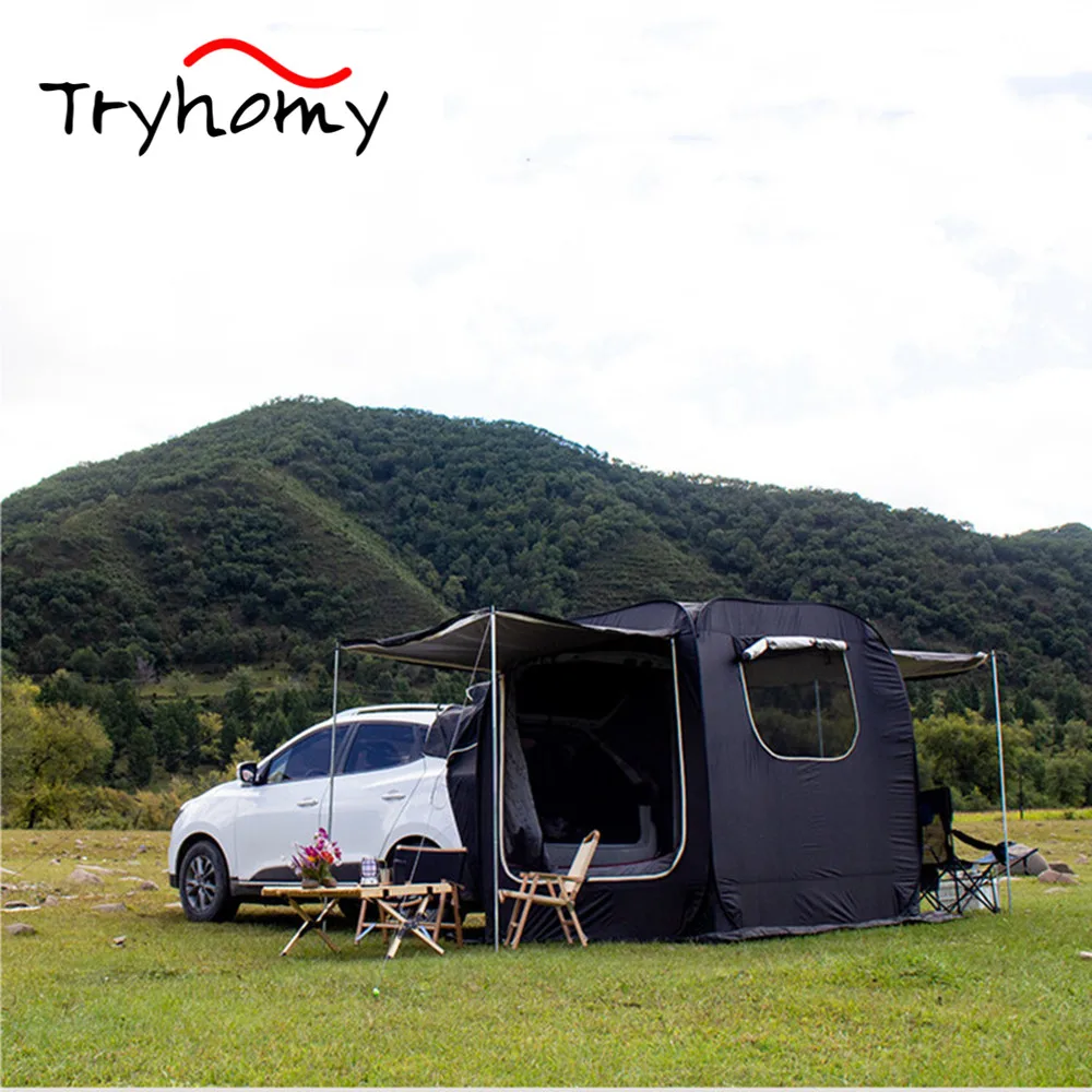 Camping Car Rear Tent Portable Waterproof Rooftop Trunk Tent With SUV Shade - £419.39 GBP+