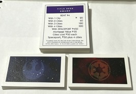 Game Parts Pieces Star Wars Monopoly Original Trilogy 2004 PB Deeds Cards Only - £2.66 GBP