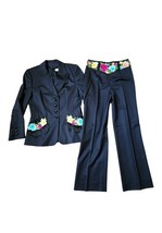 Vintage ESCADA Womens Heavily Embroidered Pants Suit Blazer 36 - $222.75