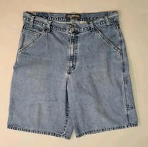 Levis Silvertab Shorts Carpenter Mens 36 Baggy Blue Jean Denim Vintage H... - $23.12