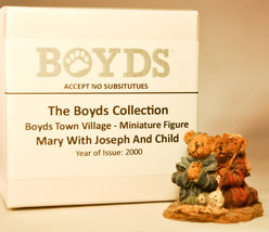 Boyds Town Village  Mary With Joseph and Child  Miniature Figure - £12.26 GBP