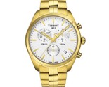 Tissot PR100 Chronograph White Dial Gold PVD Men&#39;s Watch T1014173303100 - $349.95