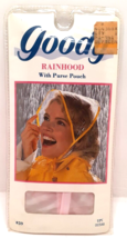 GOODY Rainhood with Purse Pouch #00388 Item#59 1989 Pink &amp; Clear NOS Vin... - $8.88