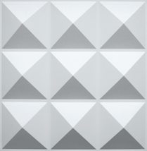 Dundee Deco 3D Wall Panels - Contemporary Diamonds Paintable White PVC Wall Pane - £6.17 GBP+