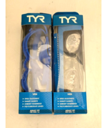 Pack of 2 Swimming Goggles TYR VESI Adult Smoke/Blue UV Anti-Fog Protect... - $32.01 CAD