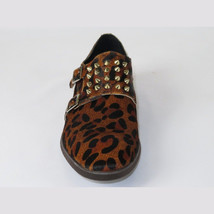 Mens Shoes Fiesso By Aurelio Garcia Pony hair Leopard Double Buckle Fi3142 Brown image 3