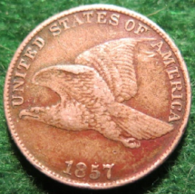 1857 Us Flying Eagle Cent Ef+ 20230026 - £71.31 GBP