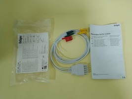 Drager MP03411 Reusable ECG Cable 3-Lead Dual-Pin Euro 1m New - $212.36