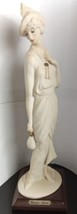  GIUSEPPE ARMANI FLORENCE FIGURINE Lady WITH BAG ART 1987 Italy 11&quot;H - $59.40