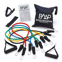 Black Mountain Products Resistance Band Set with Door Anchor, Ankle Stra... - $80.99
