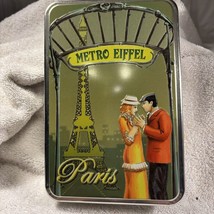 Collectible Tin Metro Eiffel Paris Cookie Empty - £15.41 GBP