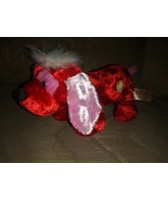 Dan Dee Collectors Choice Dog Plush 10&quot; Valentines Day Hearts Red Pink... - $19.79