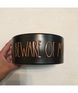Rae Dunn Halloween Black Orange Pet Dog Cat Food Water Bowl “beware Of Me” - $31.94 CAD