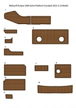 1996 Wellcraft Eclipse 2400 Swim Platform Cockpit Mat Boat EVA Teak Flooring Pad - £763.07 GBP