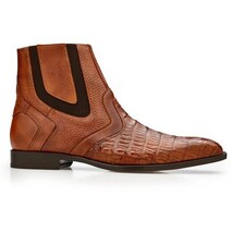 Belvedere Monte Genuine Caiman Crocodile Italian Leather Boot Antique R102 image 3