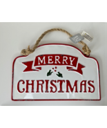 RAZ Imports Merry Christmas Metal Sign, 10.5&quot;x6.5&quot; - NEW! - $5.99