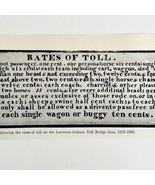 1970 Maine Lewiston Bridge Toll Rates Sign  Print Paper Ephemera 1823-1865 - $19.99