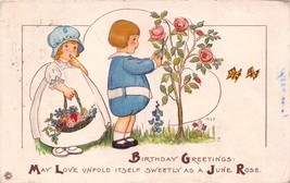 May Love Unfold Itself~Margaret Evans Price Birthday Postcard 1924 - £8.85 GBP