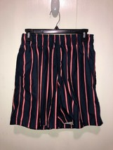 H&amp;M Men&#39;s SZ Small Swim Trunks Shorts Red White Blue Built in Mesh Briefs - $9.89
