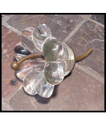 Art Nouveau Glass &amp; Brass Lily Flower Art Deco Decorative Decor or Paper... - £51.36 GBP