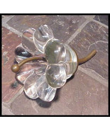 Art Nouveau Glass &amp; Brass Lily Flower Art Deco Decorative Decor or Paper... - $65.00