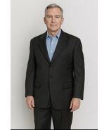 Donna Karan Vintage Italian wool men’s suit 46/40  Style 775703 Pinstrip... - $44.85