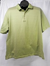 Consensus Golf Mens Cotton Green/White Checkered Polo Shirt Sz L Short S... - $23.99