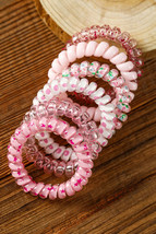 Pink Cute Gradient Starry Dotty Phone Cord Scrunchie Set - $76.94 MXN