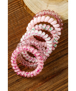 Pink Cute Gradient Starry Dotty Phone Cord Scrunchie Set - $77.53 MXN