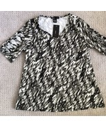Robert Louis Black/white Strappy Short Sleeve Top T shirt women - $14.95 CAD