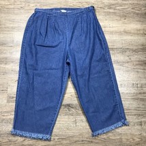 Robbie Bee Capri Denim Jeans ~ Sz 16W ~ Blue ~ High Rise ~ 21&quot; Inseam  - £16.82 GBP